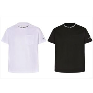 크롬하츠 【잔디집2】 넥 레터링 포켓 크루넥 반팔 티셔츠（세븐）