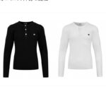 셀린느 【잔디집2】 리브드 코튼 롱 슬리브 티셔츠（세븐）