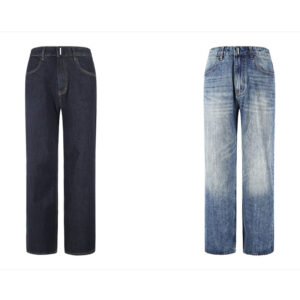 지방시 【잔디집2】 와이드 코튼 데님 팬츠（세븐）