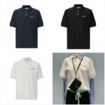 미우미우 【잔디집2】 코튼 피케 폴로 셔츠（세븐）