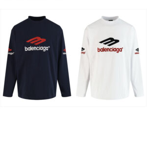 발렌시아가 【잔디집2】 3B 스포츠 아이콘 롱 슬리브 티셔츠 （세븐）