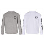 크롬하츠 【잔디집2】 홀스슈 플로럴 와플 써멀 슬리브 티셔츠（세븐）