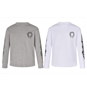 크롬하츠 【잔디집2】 홀스슈 플로럴 와플 써멀 슬리브 티셔츠（세븐）