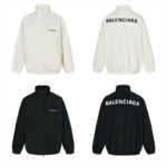 발렌시아가 【잔디집2】 로고 코튼 저지 트랙 재킷（세븐）