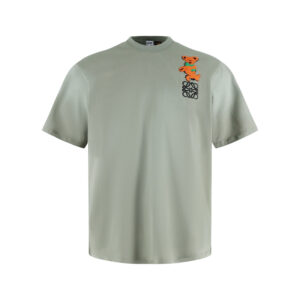 로에베 【잔디집2】 댄싱 베어 테리 패치 반팔 티셔츠（세븐）