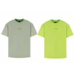 발렌시아가 【잔디집2】 로고 자수 코튼 반팔 티셔츠（세븐）