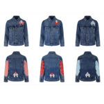 크롬하츠 【잔디집2】 플로럴 크로스 아플리케 데님 자켓（세븐）