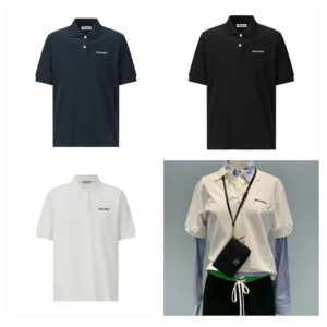 미우미우 【잔디집2】 로고 코튼 폴로 셔츠 (세븐)