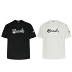 몽클레어 【잔디집2】 바시티 로고 코튼 티셔츠（세븐）