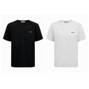 미우미우 【잔디집2】 로고 코튼 반팔 티셔츠 （세븐）