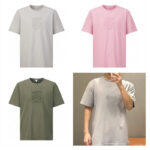 로에베 【잔디집2】 아나그램 자수 반팔 티셔츠（세븐）