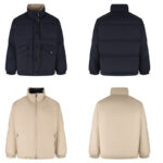 미우미우 【잔디집2】 리버서블 테크니컬 퐁제 다운 자켓（세븐）