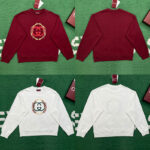 구찌 【잔디집】 언티로킹 G 브리들 자수 코튼 저지 스웨트셔츠 맨투맨 (레어)