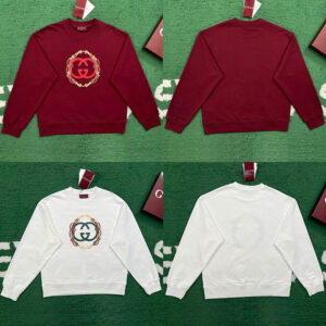 구찌 【잔디집】 언티로킹 G 브리들 자수 코튼 저지 스웨트셔츠 맨투맨 (레어)