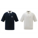 루이비통 【잔디집2】 엠브로이더드 쇼트 슬리브드 코튼 블렌드 폴로 셔츠（세븐）