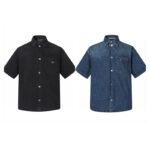 프라다 【잔디집2】 트라이앵글 로고 데님 셔츠（세븐）