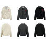 아미 【잔디집2】 하트 로고 울 니트 가디건（세븐）