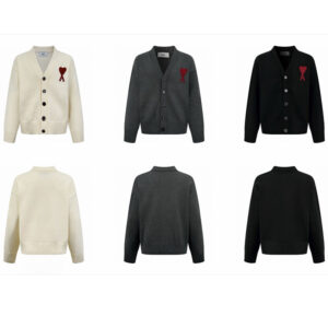 아미 【잔디집2】 하트 로고 울 니트 가디건（세븐）