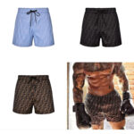 펜디 【잔디집2】 FF 로고 스윔 팬츠（세븐）