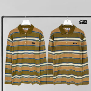 미우미우 [YD공장] 스트라이프 폴로 셔츠