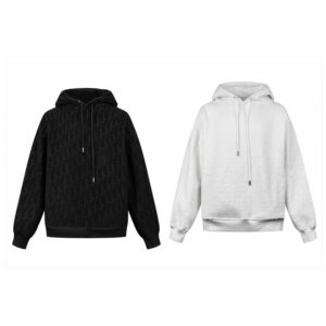 디올 【잔디집2】 오블리크 코튼 플리스 후드 스웨트셔츠（세븐）