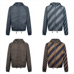 펜디 【잔디집2】 FF 로고 리버서블 바람먹이 자켓（세븐）