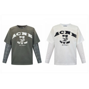 아크네 【잔디집2】 레이어드 롱슬리브 티셔츠（세븐）