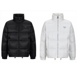 프라다 【잔디집2】 리버시블 로고 다운 패딩 자켓（세븐）