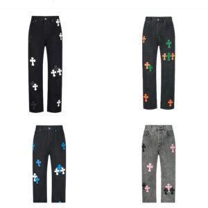 크롬하츠 [잔디집2] 크로스 와펜 블랙 데님 진