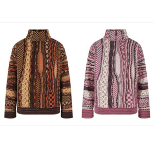 루이비통 【잔디집2】 x 니고 하프집업 풀오버 니트 스웨터（세븐）