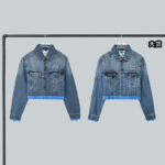 미우미우 【YD공장】 트러커 데님 포플린 자켓