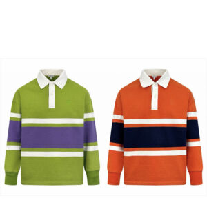 로에베 【잔디집2】 아나그램 코튼 긴소매 폴로 셔츠（세븐）