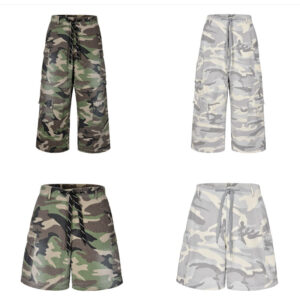 발렌시아가 【잔디집2】 카모 하이브리드 카고 팬츠（세븐）