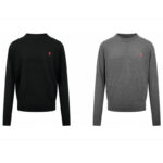 아미 【잔디집2】 스몰 하트 로고 니트（세븐）