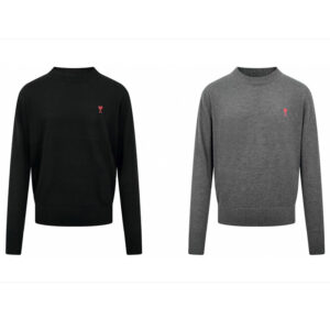 아미 【잔디집2】 스몰 하트 로고 니트（세븐）