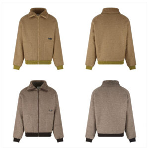 미우미우 【잔디집2】 25FW 로고 플리스 블루종 자켓 （세븐）