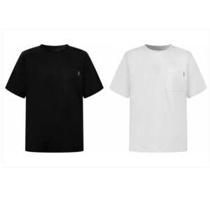 프라다 【잔디집2】 라벨 포켓 반팔 티셔츠（세븐）