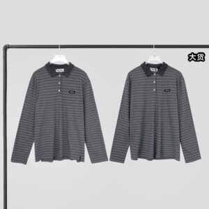 미우미우 【YD공장】 스트라이프 폴로 탑 로고 라벨