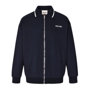 미우미우 【잔디집2】 본디드 피케 테크니컬 블루종 자켓（세븐）