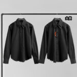 루이비통 [YD공장]  스몰로고 노티드 칼라 롱 슬리브드 셔츠