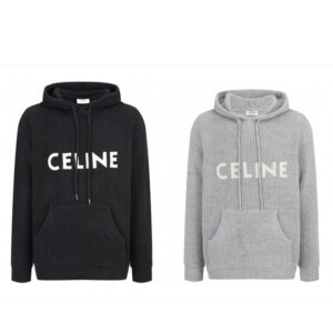 셀린느 【잔디집2】 로고 울 후드 스웨터（세븐）