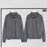 미우미우 [YD공장] 아플리케 로고 오버사이즈 긴팔 폴로 셔츠