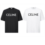 셀린느 【잔디집2】 로고 반팔 티셔츠（세븐）