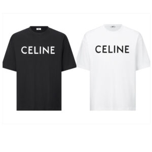 셀린느 【잔디집2】 로고 반팔 티셔츠（세븐）