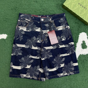 구찌 【잔디집】 플로럴 자카드 데님 팬츠（레어）