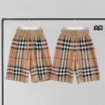 버버리 [YD공장] 아카이브 체크 울 자카드 숏 팬츠 베이지
