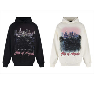 발렌시아가 【잔디집2】 시티 오브 엔젤스 미디엄 핏 후드 티셔츠 (세븐)