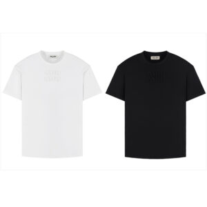 미우미우 【잔디집2】 로고 반팔 티셔츠 코튼 저지 (세븐)