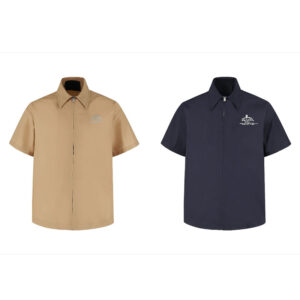 프라다 【잔디집2】 빈티지 로고 지퍼 반팔 셔츠（세븐）