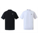 프라다 【잔디집2】 리나일론 로고 반팔 티셔츠（세븐）